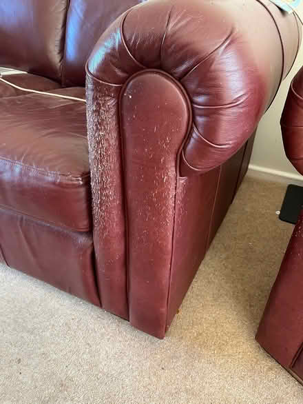 Photo of free 2-seat leather sofas (Walton) #2