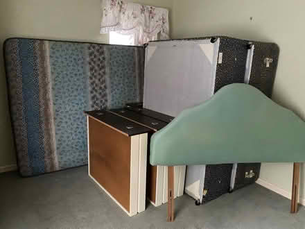 Photo of free Double drawer divan with headboard & mattress (Culcheth WA3) #2