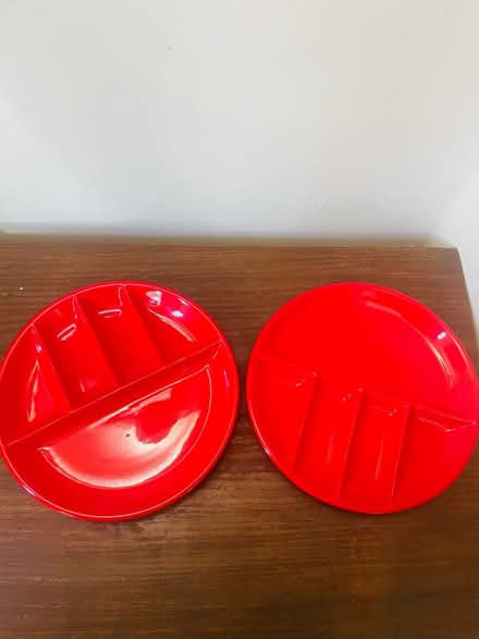 Photo of free Vintage red plates ceramic (Thornton Heath CR7) #1