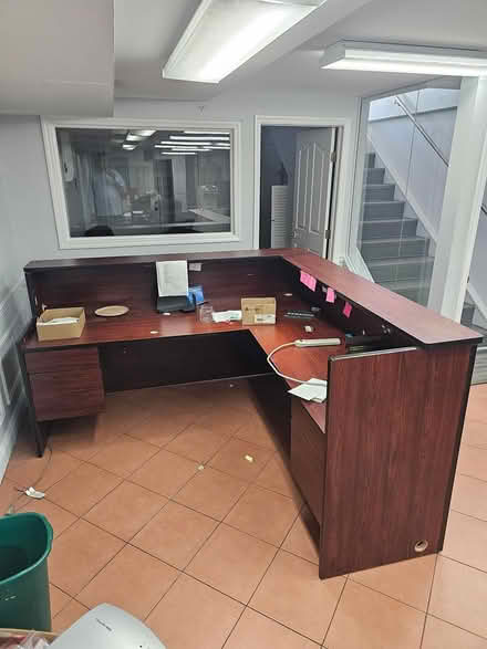 Photo of free Large L shape office desk (2nd & Washington Street) #2