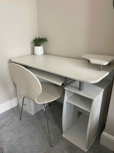 Photo of free Wooden desk and chair (West Kensington W14) #1