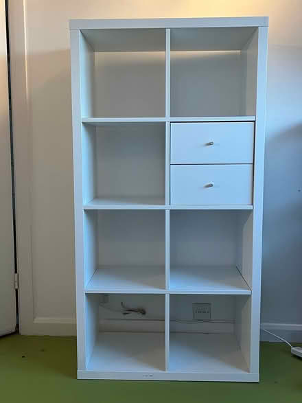 Photo of free tall white shelf (9 old north road, sg8 5ds) #2