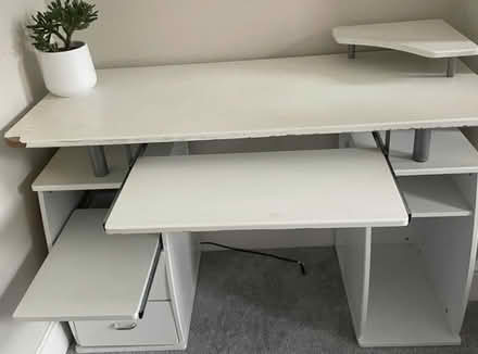 Photo of free Wooden desk and chair (West Kensington W14) #3