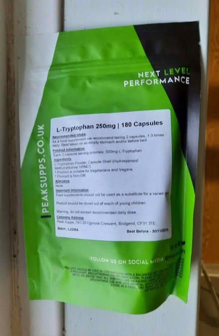 Photo of free Packets L-Tryptophan 180 capsules (Llanelli SA15) #1