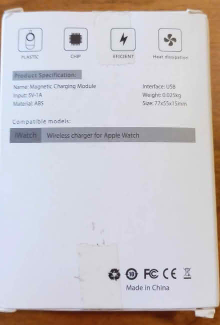 Photo of free Apple Magnetic Smartwatch Charger (Bray South, near Junction 7) #1