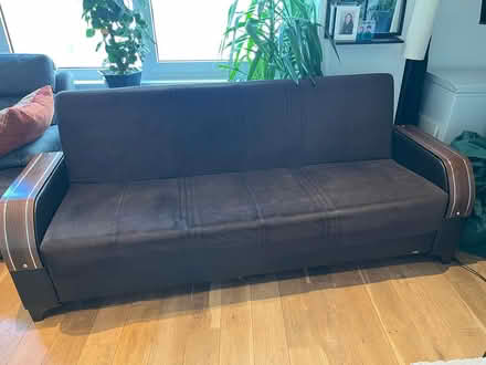 Photo of free Modern Brown sofa to give away (CR0) #2