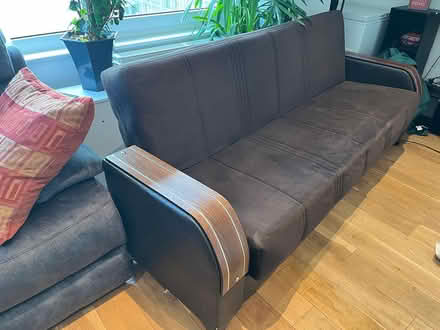 Photo of free Modern Brown sofa to give away (CR0) #1