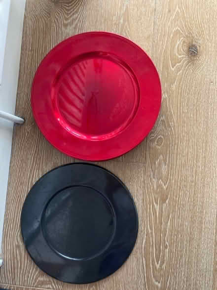 Photo of free Six red charger plates (Beauchief S8) #1