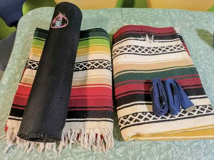 Photo of free yoga stuff -- blankets, mat, books (east village) #1