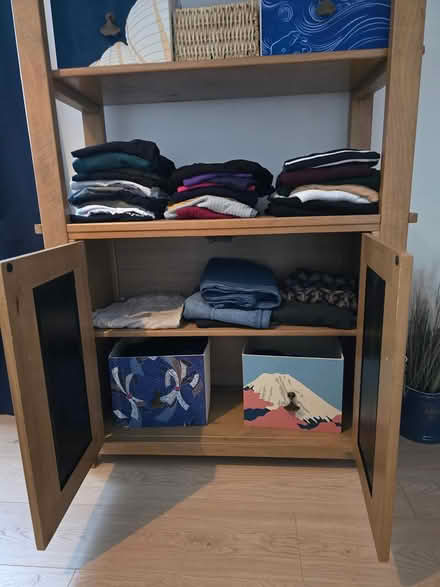 Photo of free Storage shelf unit and stool (ML10 6NW) #4