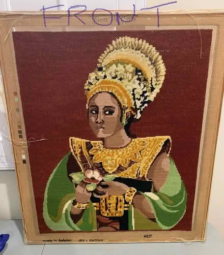 Photo of free Unfinished,Needlepoint Wall Art (Gardena) #2