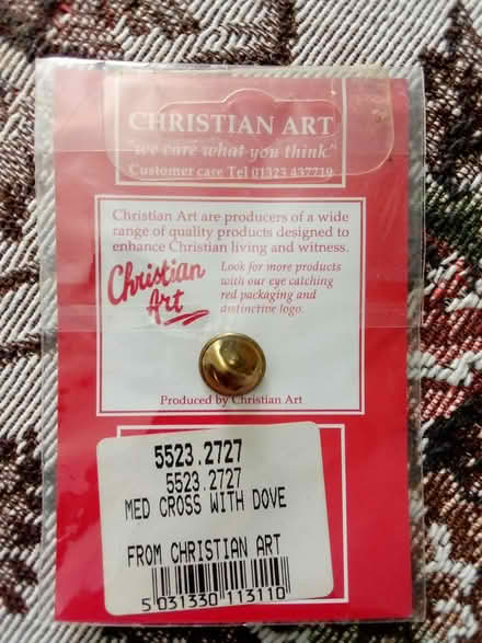 Photo of free Cross with dove tie pin (Tonbridge) #2