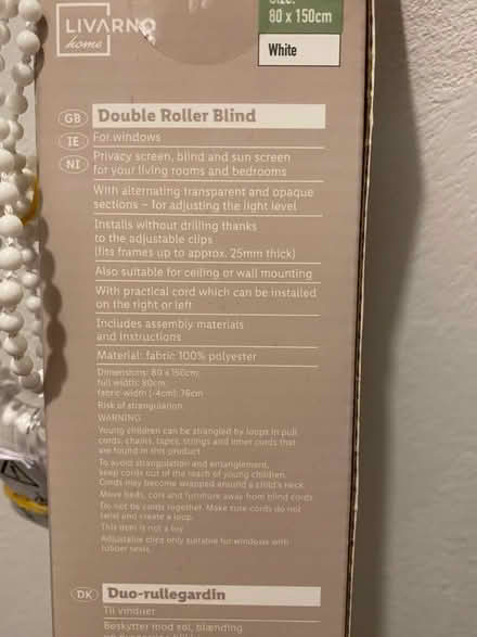 Photo of free Double roller blind (Jennett's Park RG12) #4