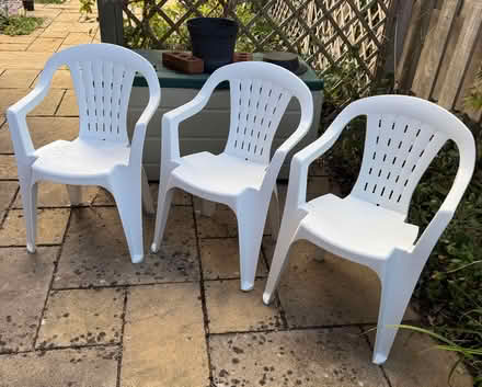Photo of free White Garden Chairs (Berrow TA8) #1