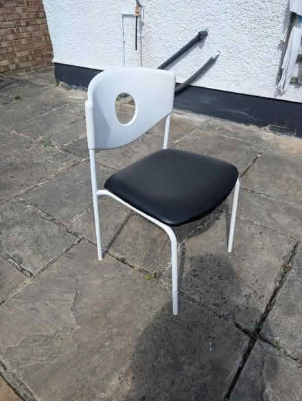 Photo of free IKEA metal chairs with faux leather seats (Rayner's Lane HA5) #1