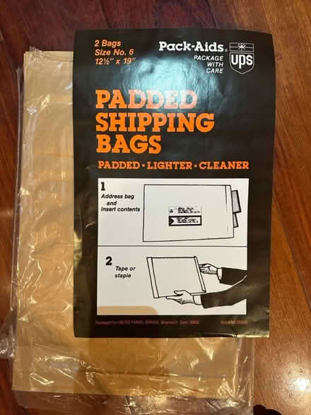 Photo of free 2 Padded Shipping Bags (Davis Square, Somerville) #1