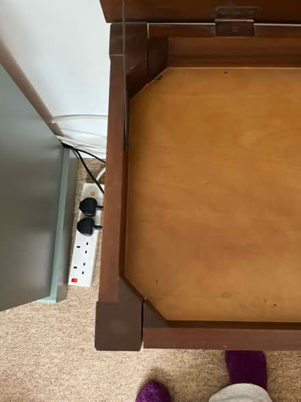 Photo of free Small Dark Wood Storage Table (CT2) #3