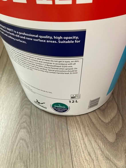 Photo of free 12L Contract Matt White Paint (AB12) #3