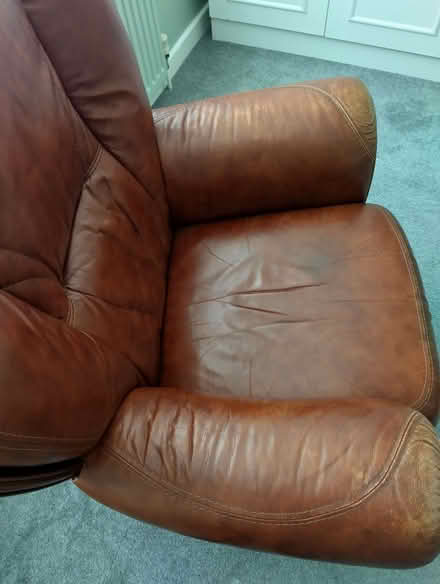 Photo of free Leather armchair (Denby Common DE5) #2