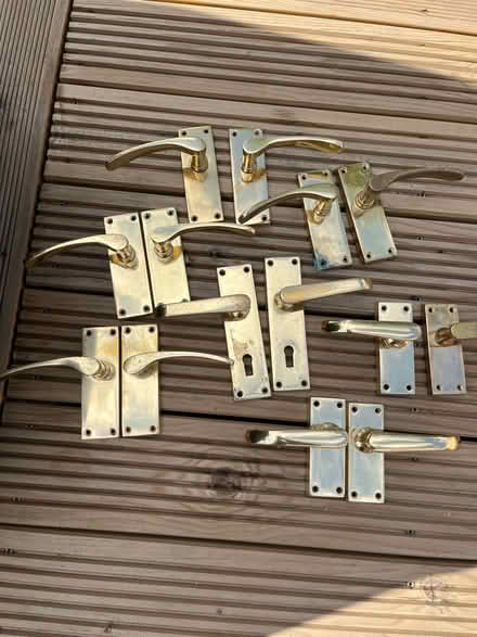 Photo of free Used Brass Door Handles (Wigston LE18) #1