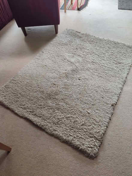 Photo of free Cream fluffy rug (Bricknells Meadow OX28) #1