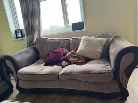 Photo of free Set of lush brown DFS sofas (Hangleton BN3) #4