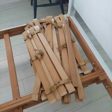 Photo of free Wooden bed frame (Winterbourne Lewes) #3