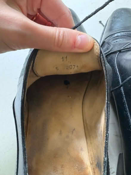 Photo of free Men’s black leather dress shoes (E9) #2