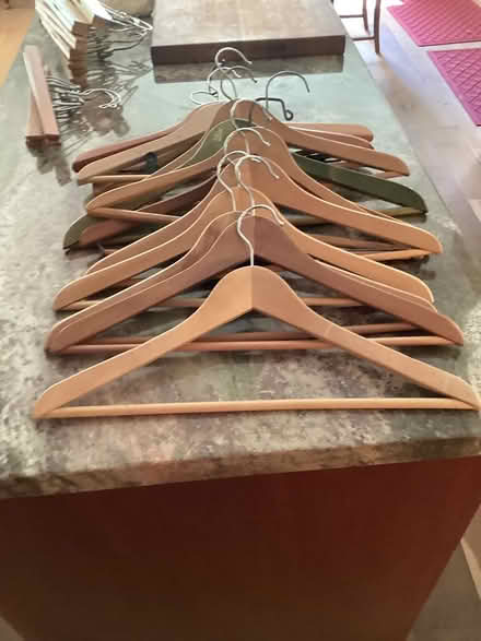 Photo of free Wooden coat hangers (San Anselmo) #1