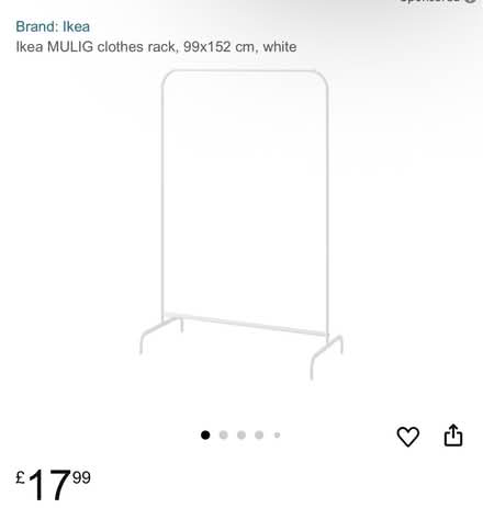 Photo of free IKEA clothing rail (Heywood) #1