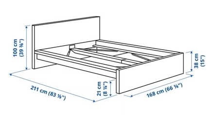 Photo of free Malm Queen bed frame + accessories (94087) #2