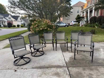Photo of free 6 outdoor chairs (Apex, by Ten-Ten and Route 1) #1