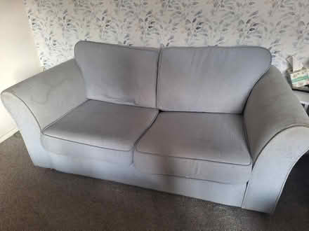 Photo of free Light blue sofa bed and storage (Hallgarth LA9) #1