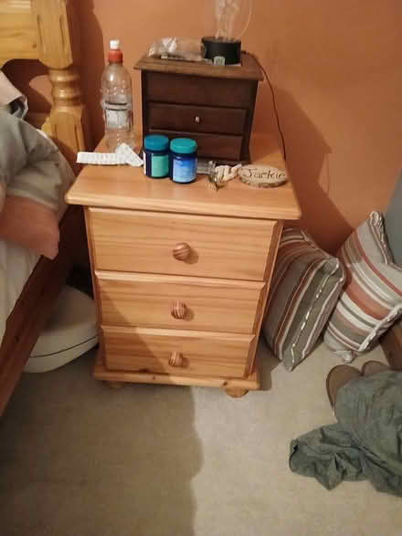 Photo of Pine 3 draw bedroom side cabinet (Meifod, Welshpool, SY22) #1
