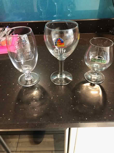 Photo of free 3 branded beer glasses (Emerson's Green BS16) #1