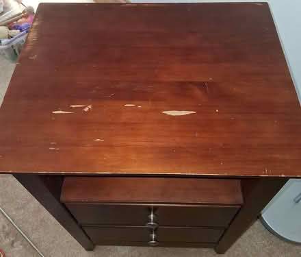 Photo of free Wooden bedside table (Bradlaugh Fields) #1