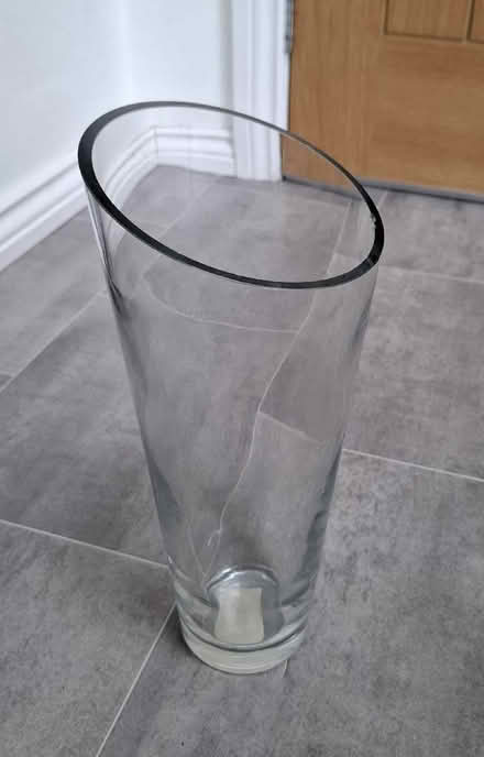 Photo of free Slanted glass vase (Boughton Monchelsea ME17) #1