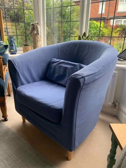 Photo of free Blue Ikea bucket chair (Gosforth) #3