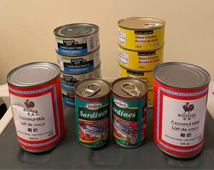 Photo of free Canned goods (NB: Past BB date) L6 (Bloor/ The West Mall) #1