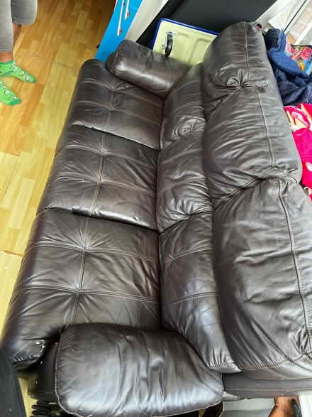Photo of free Brown Leather Sofa (Belvidere SY2) #4