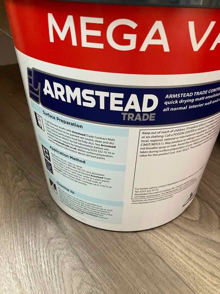 Photo of free 12L Contract Matt White Paint (AB12) #2