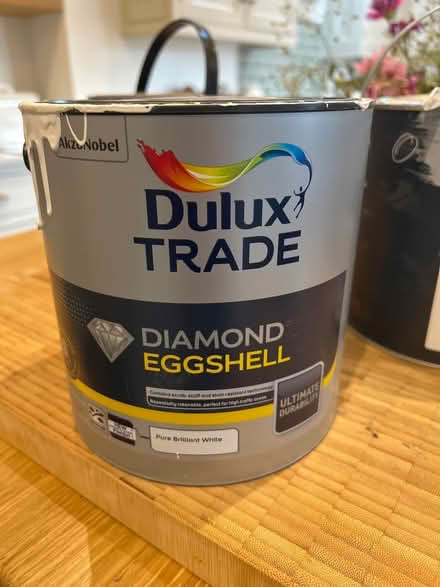 Photo of free Dulux trade eggshell white 2.5l (West Kirby CH48) #1