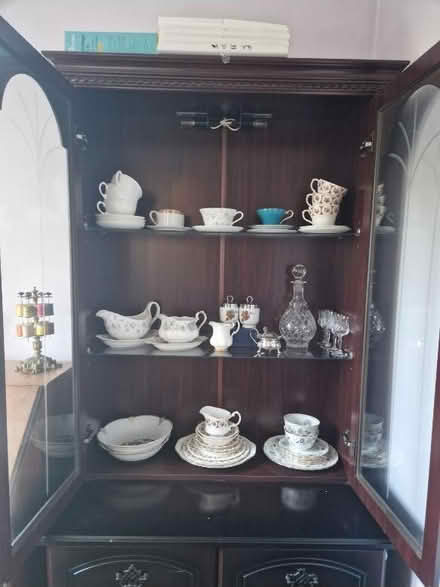 Photo of free Tall dark wood unit (Billingshurst) #3