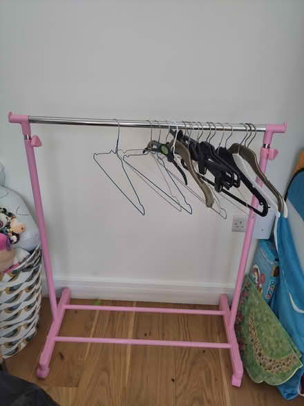 Photo of free Pink Clothes rail (Birdlip) #1