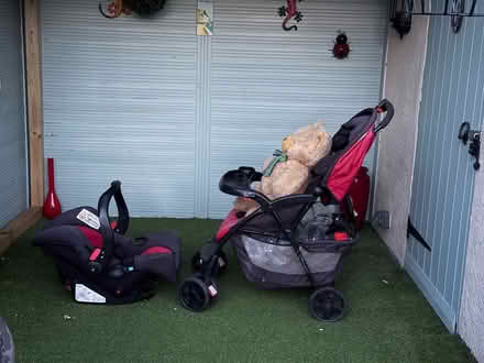 Photo of free Child seat and stroller and a teddy (Cottingley BD16) #1