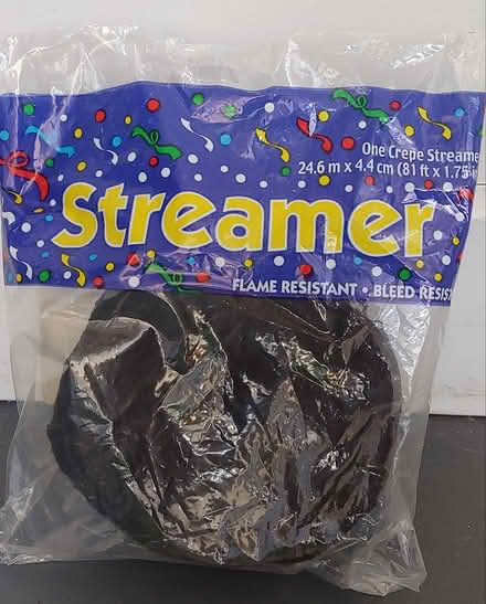 Photo of free Black crepe streamer (94087) #1