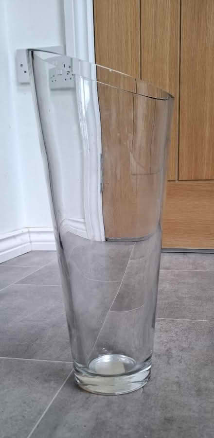 Photo of free Slanted glass vase (Boughton Monchelsea ME17) #2