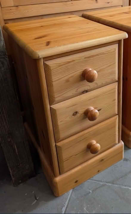 Photo of Pine bedside table (Woodbridge IP12) #1
