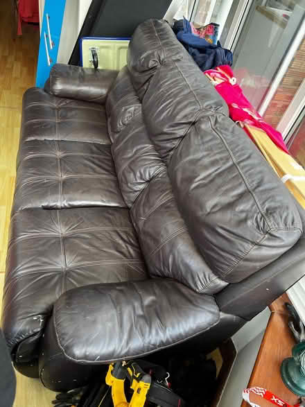 Photo of free Brown Leather Sofa (Belvidere SY2) #1