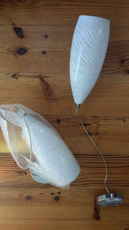 Photo of free 2x glass pendant light fittings (Lightpill GL5) #1